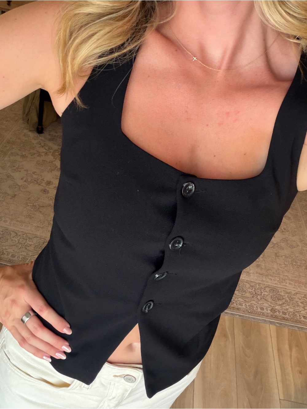 Mango black waistcoat